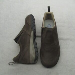 Meindl Mens 11D Walking Shoes Brown Leather Comfort Fit Camp Moc Slip On Casual